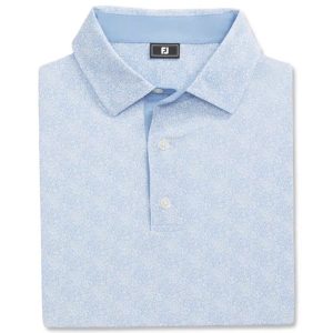 Áo Golf Nam Tay Ngắn FootJoy Speckle Print Lisle Blue Jay/White 32772 Chính Hãng