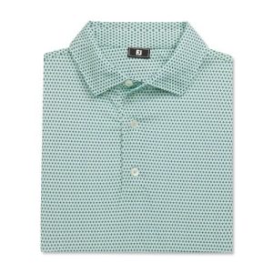 Áo Golf Nam Tay Ngắn FootJoy Stellar Print Lisle Seafoam/White/Navy 37509 Chính Hãng