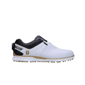Giày Golf Nam FootJoy Pro|SL BOA White/Black/Gold 53066 Chính Hãng