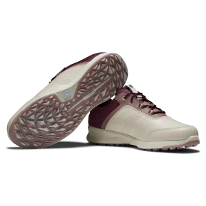 Giày Golf Nữ FootJoy Women's Stratos Vanilla/Maroon/Maroon 90123 Chính Hãng