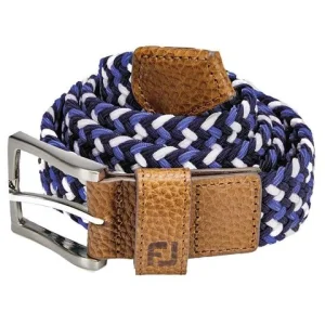Thắt Lưng Golf FootJoy Stretch Braided Belt Ocean/White/Black 69496 Chính Hãng