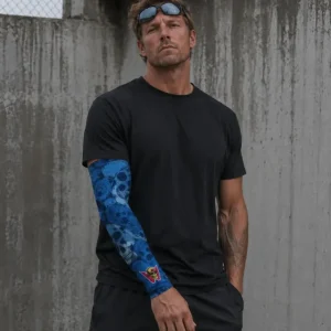 Ống Tay Chống Nắng Golf Wildslide Blue Skulls UV Sleeves Chính Hãng